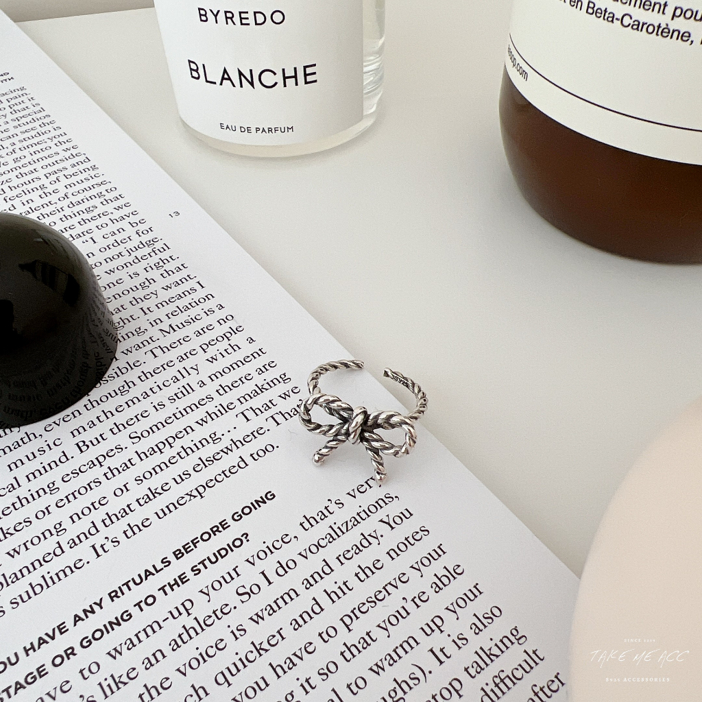 麻花蝴蝶結｜純銀戒指