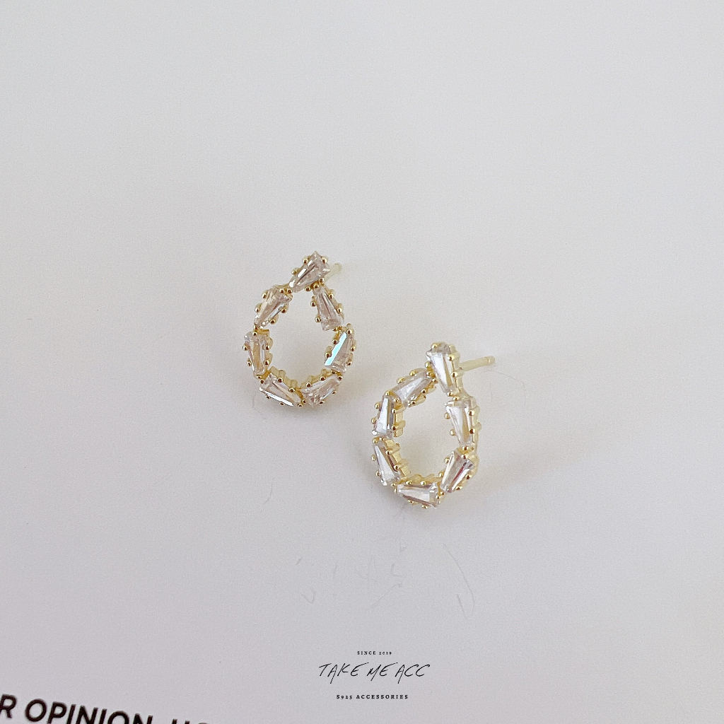 日落水滴｜全純銀耳環