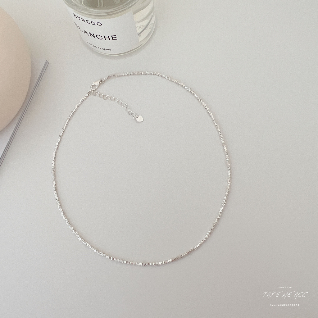 手磨迷你碎銀子｜純銀項鍊