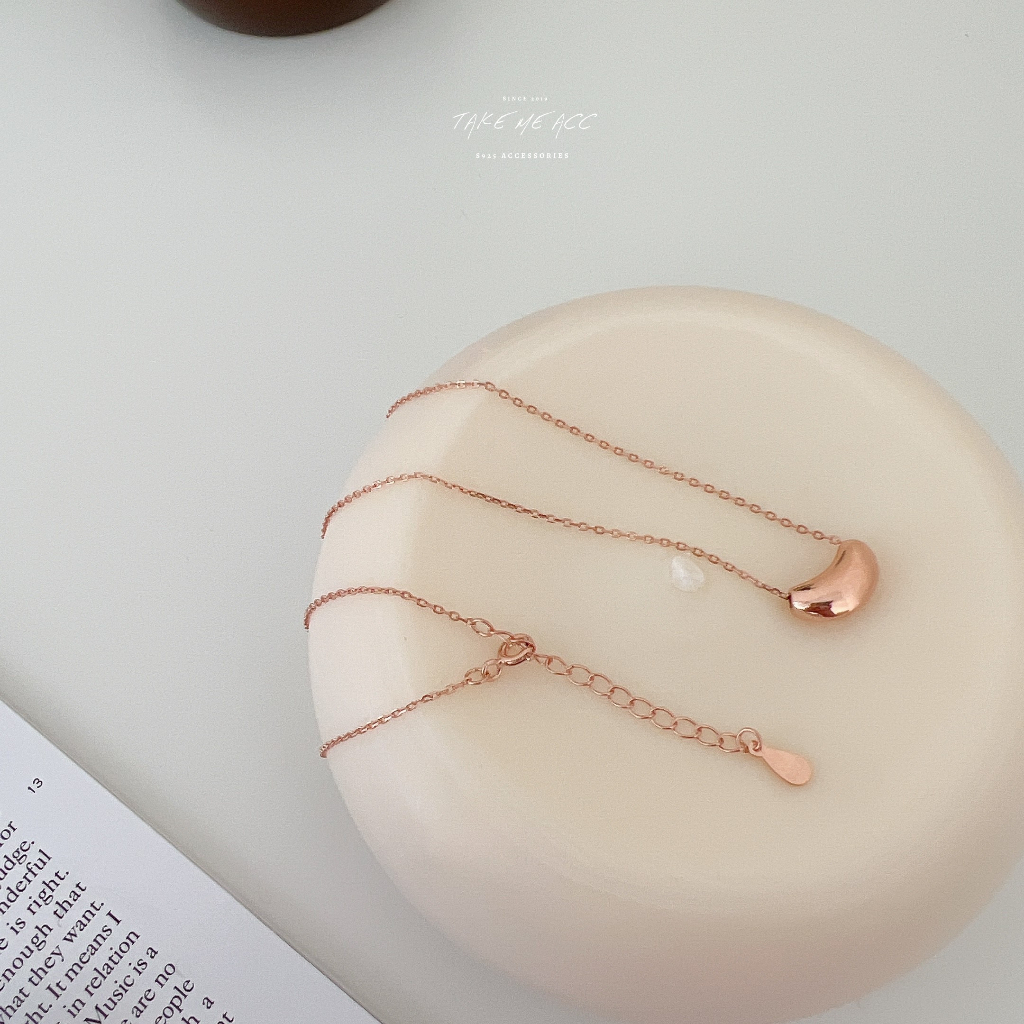 玫瑰幸運豆｜純銀項鍊