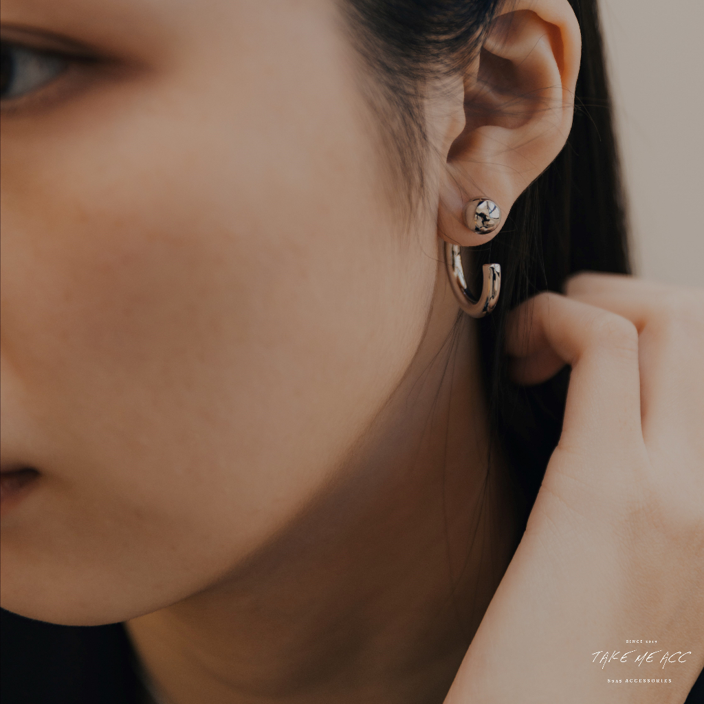 逗留｜純銀針耳環