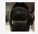 [S] KATE SPADE K8155 LEILA PEBBLED LEATHER MEDIUM DOME BACKPACK,BLACK, 196021120688 (SKS533)