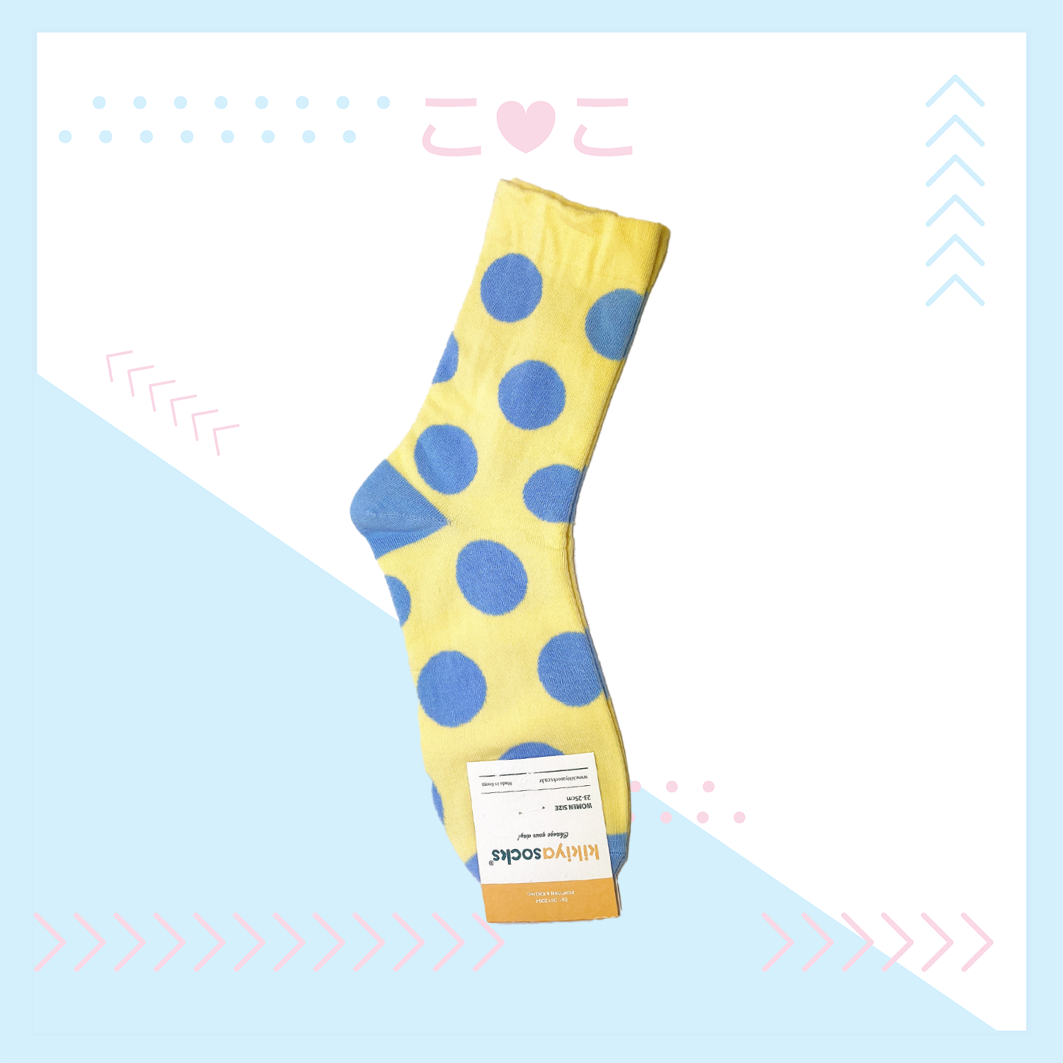 正韓撞色圓點滿版襪子