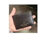 [S] KATE SPADE WLR00129 STACI SAFFIANO LEATHER SMALL SLIM CARD HOLDER,BLACK, 767883818367 (SKS537)