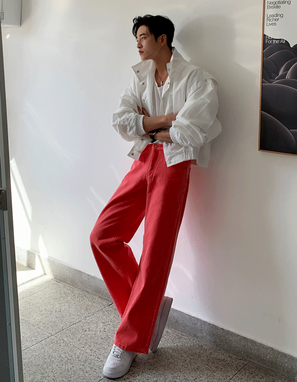 後風衣剪裁短款夾克外套