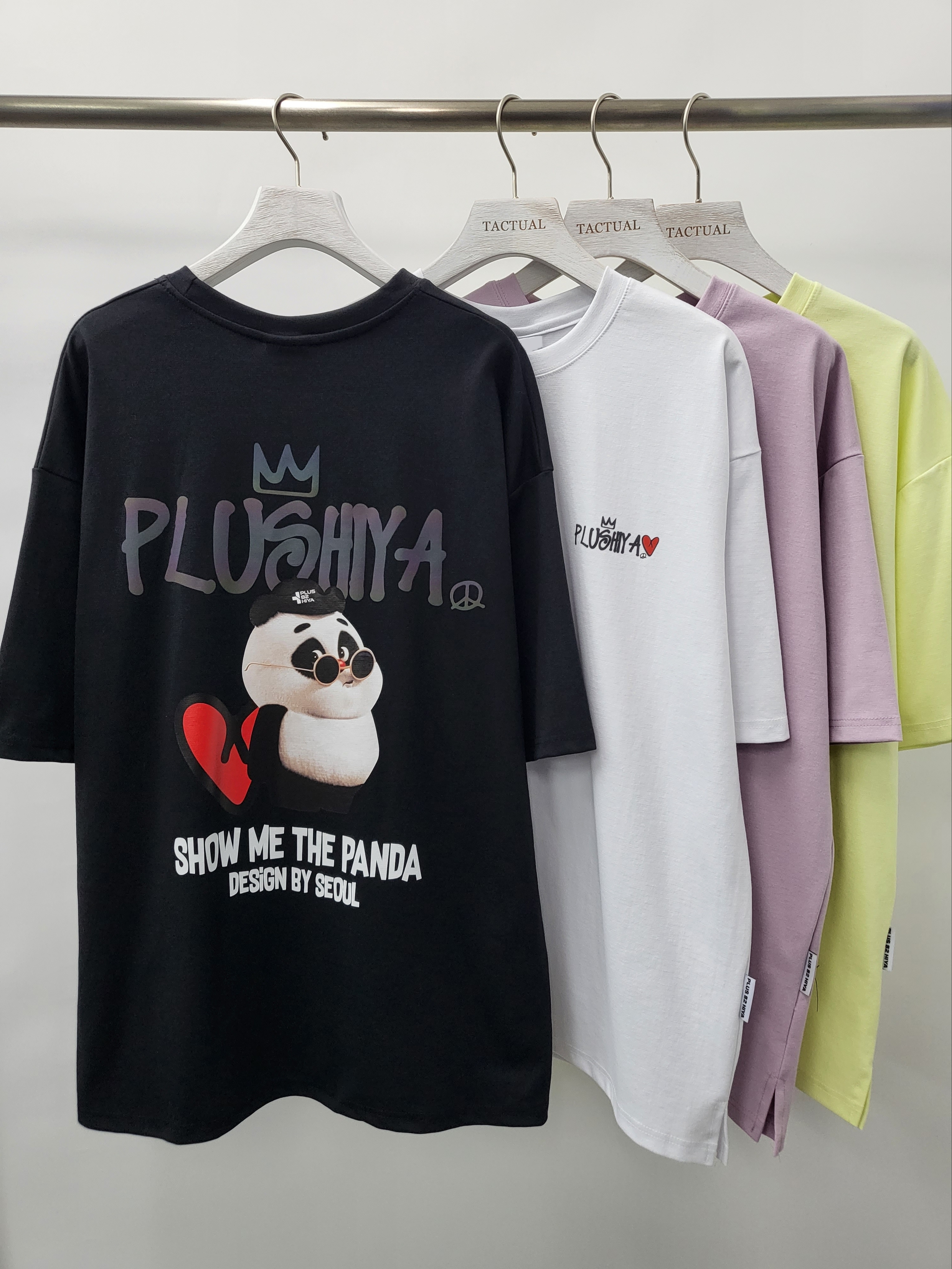 3M反光熊貓圖案短袖Tee T4614