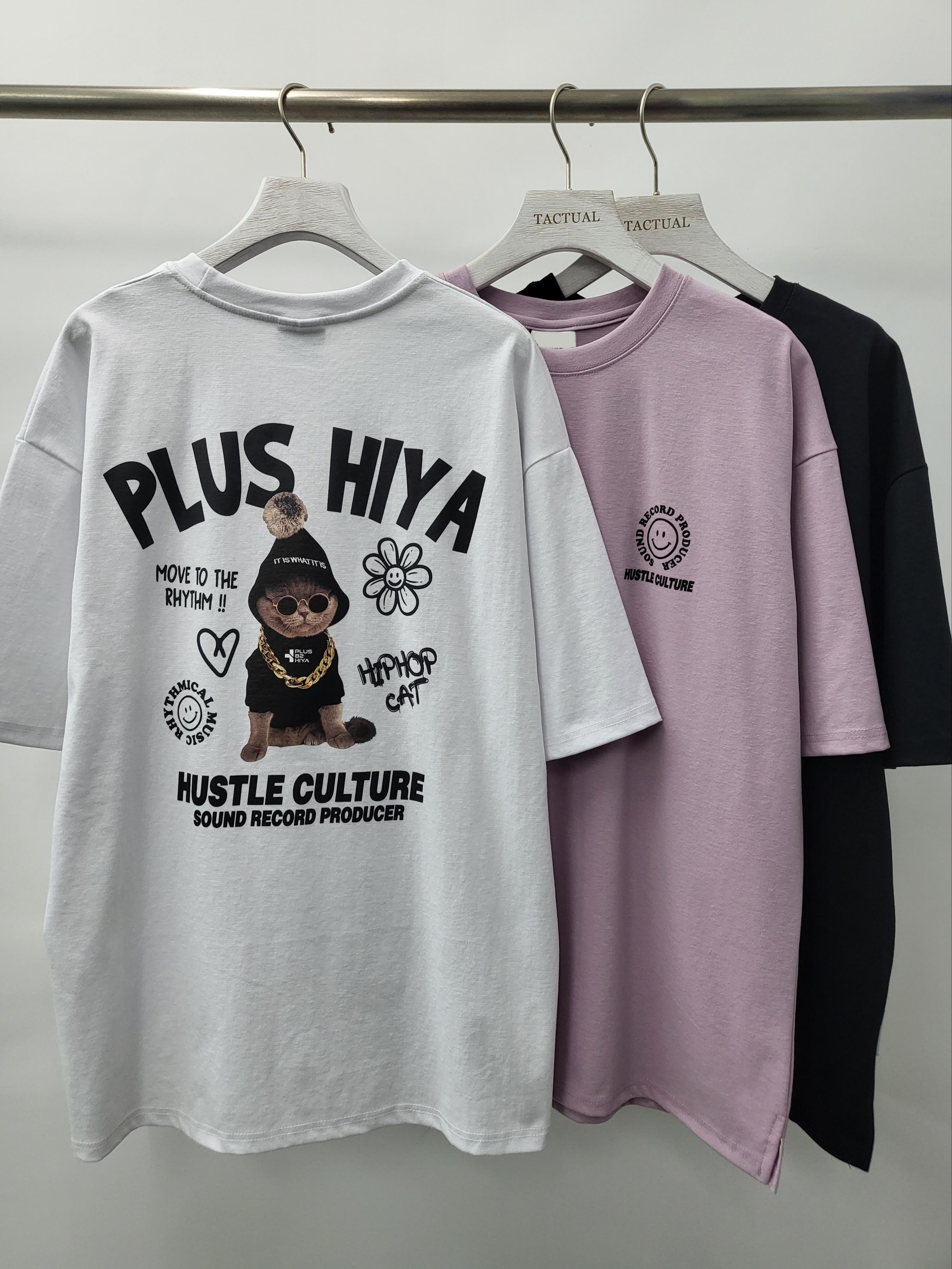 貓仔圖案短袖Tee T4611