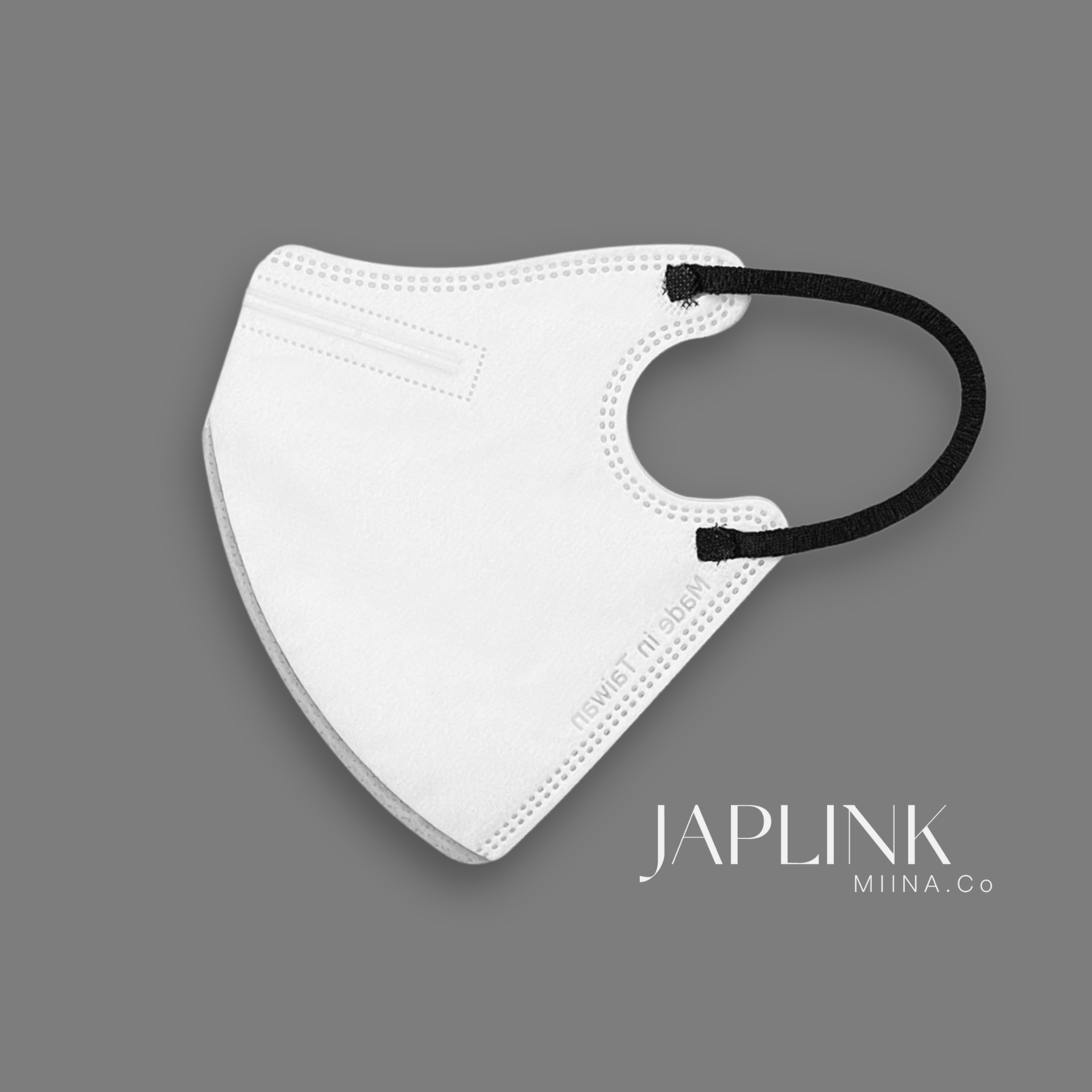 JAPLINK MASK 立體口罩【 HEPA 高透氣 】純白x黑