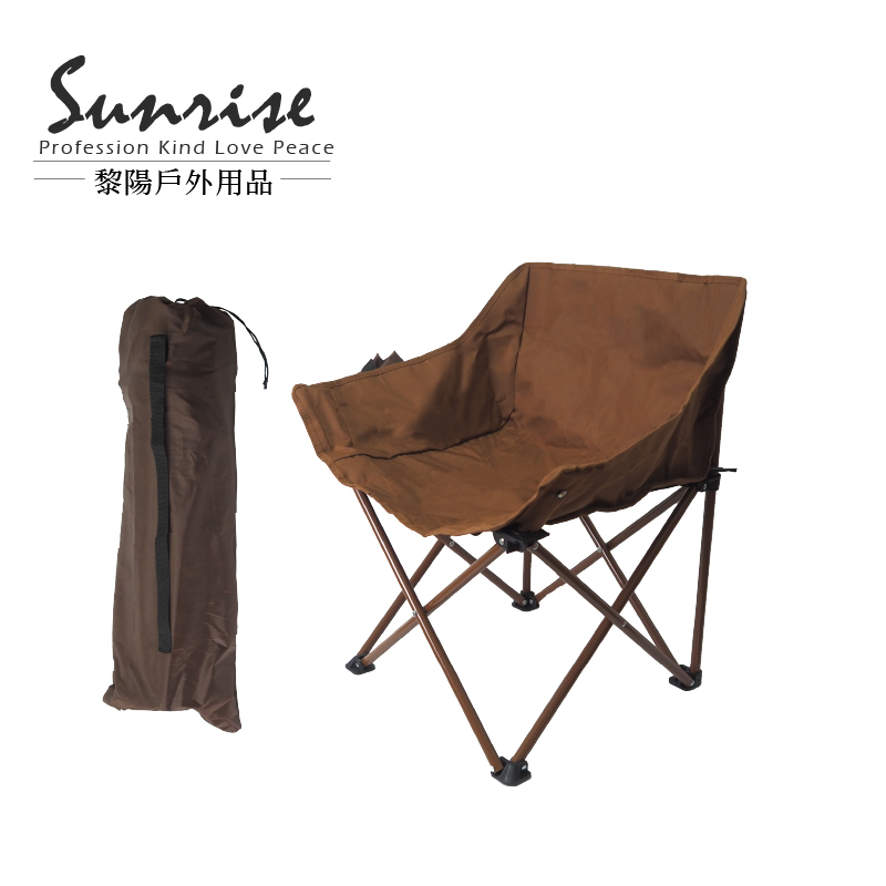 【黎陽戶外用品】鋁合金輕便摺疊椅(附袋) 咖啡 露營椅/耐用/高強度/輕量好收納/露營烤肉釣魚 54CTB66754
