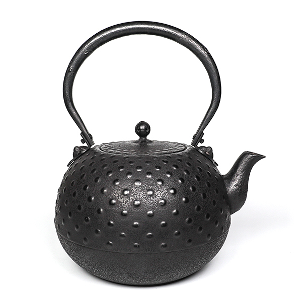 【薰山工房】寶珠型水玉 鐵壺 3.6L-座付柄軸