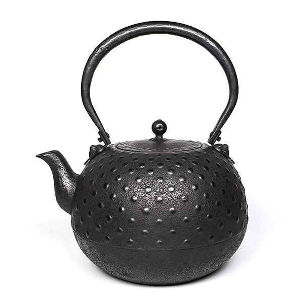 【薰山工房】寶珠型水玉 鐵壺 3.6L-座付柄軸
