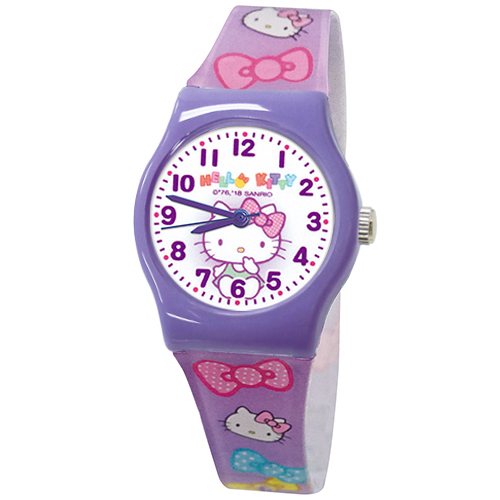 【三麗鷗】Hello Kitty凱蒂貓兒童卡通手錶 大/中 (3)