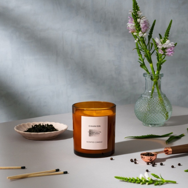 黑胡椒・檜木 香氛蠟燭 - CHANIDA