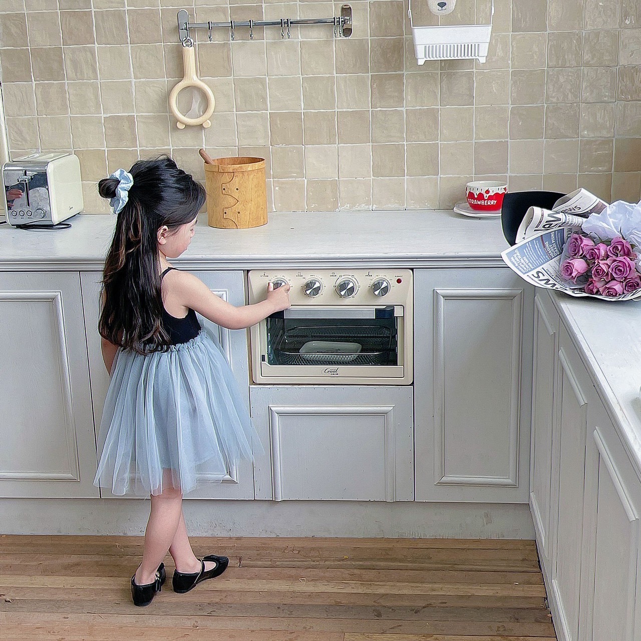 夏天你好美假兩件紗裙