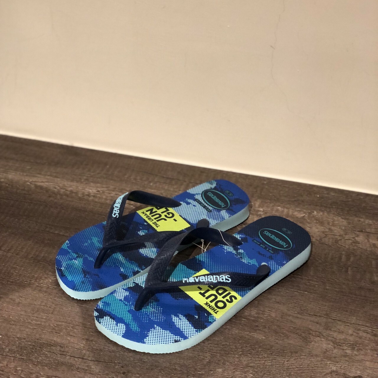 Havaianas哈瓦仕 拖鞋 夾腳拖 迷彩 巴西 男鞋 藍 4141398-2404M