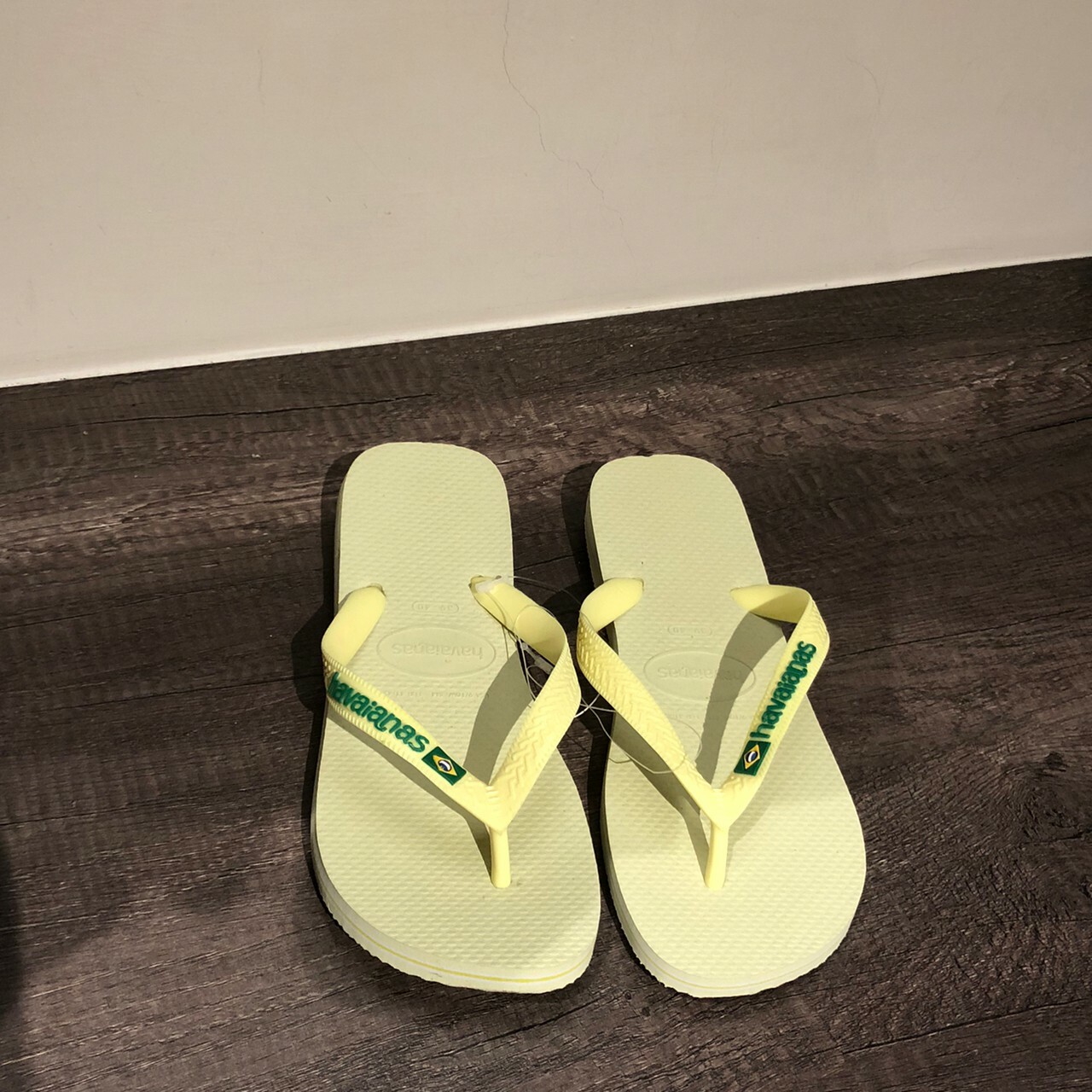 Havaianas 哈瓦仕 拖鞋 夾腳拖 人字拖 巴西國旗 男女鞋 檸檬黃 4110850-0904