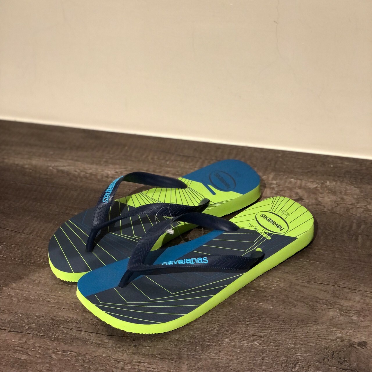 Havaianas 哈瓦仕 人字拖鞋 藍/綠 男款 4103358-1411