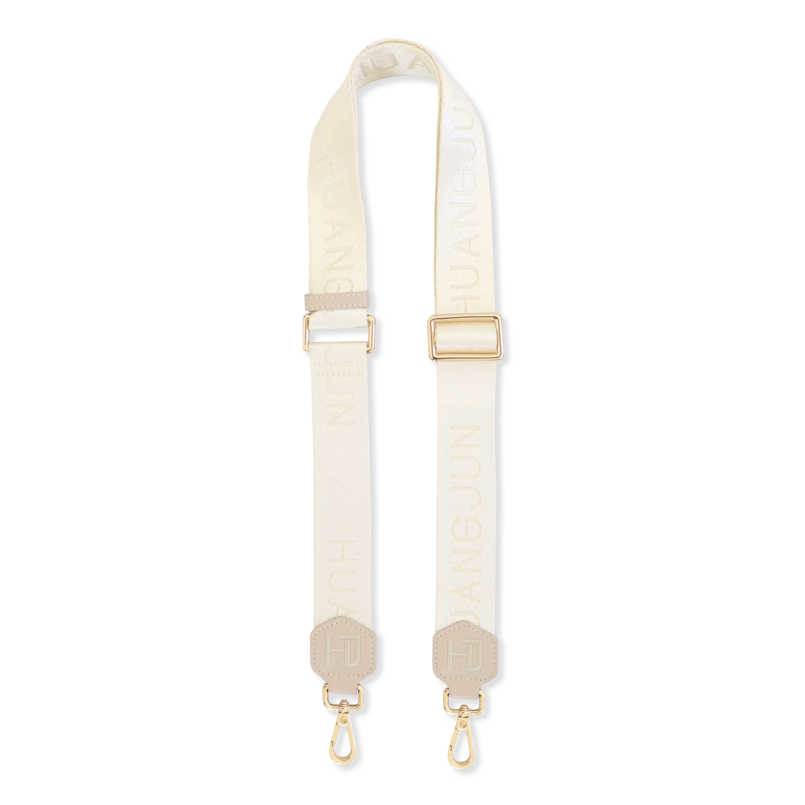 厚磅針織調節背帶-杏色