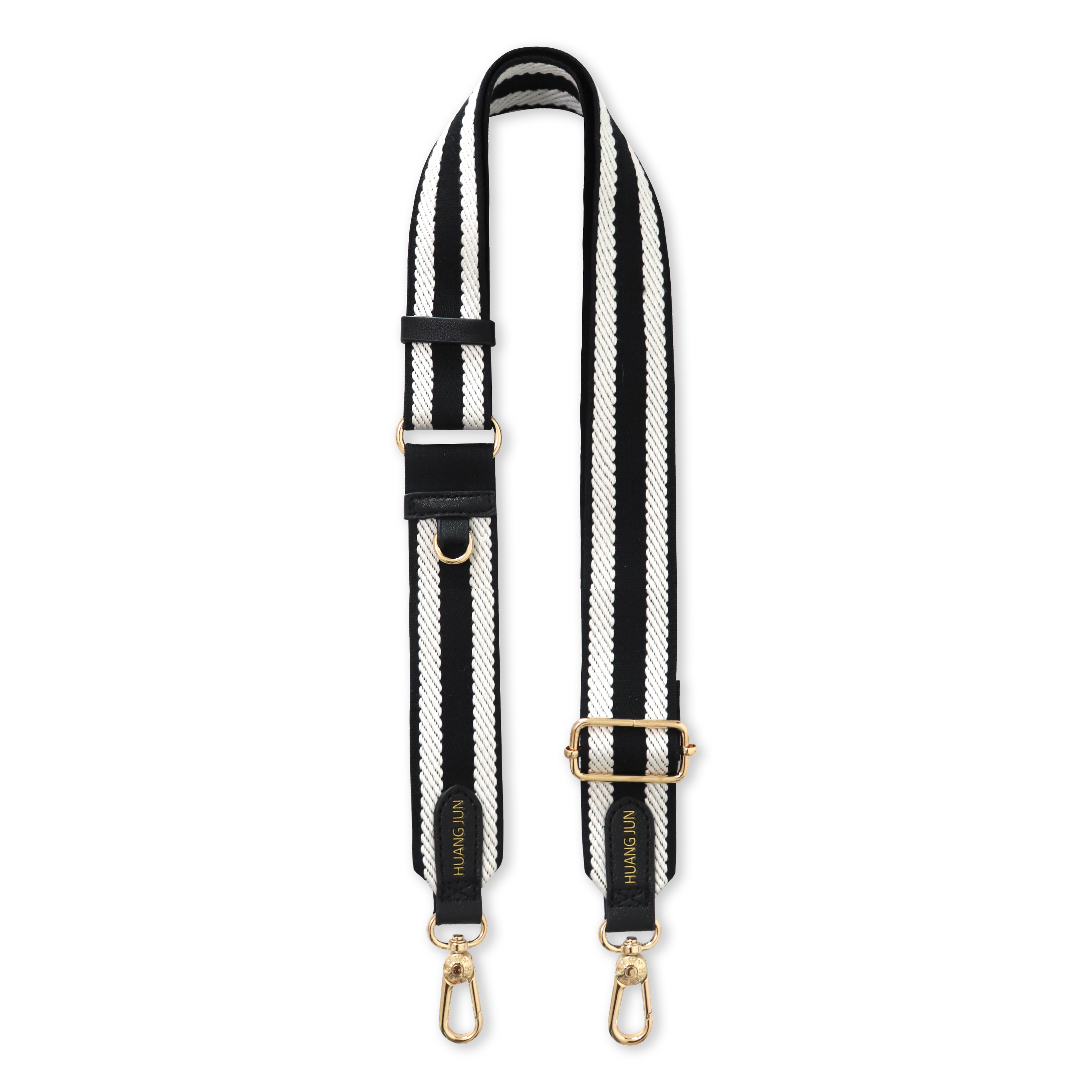 條紋調節背帶-黑