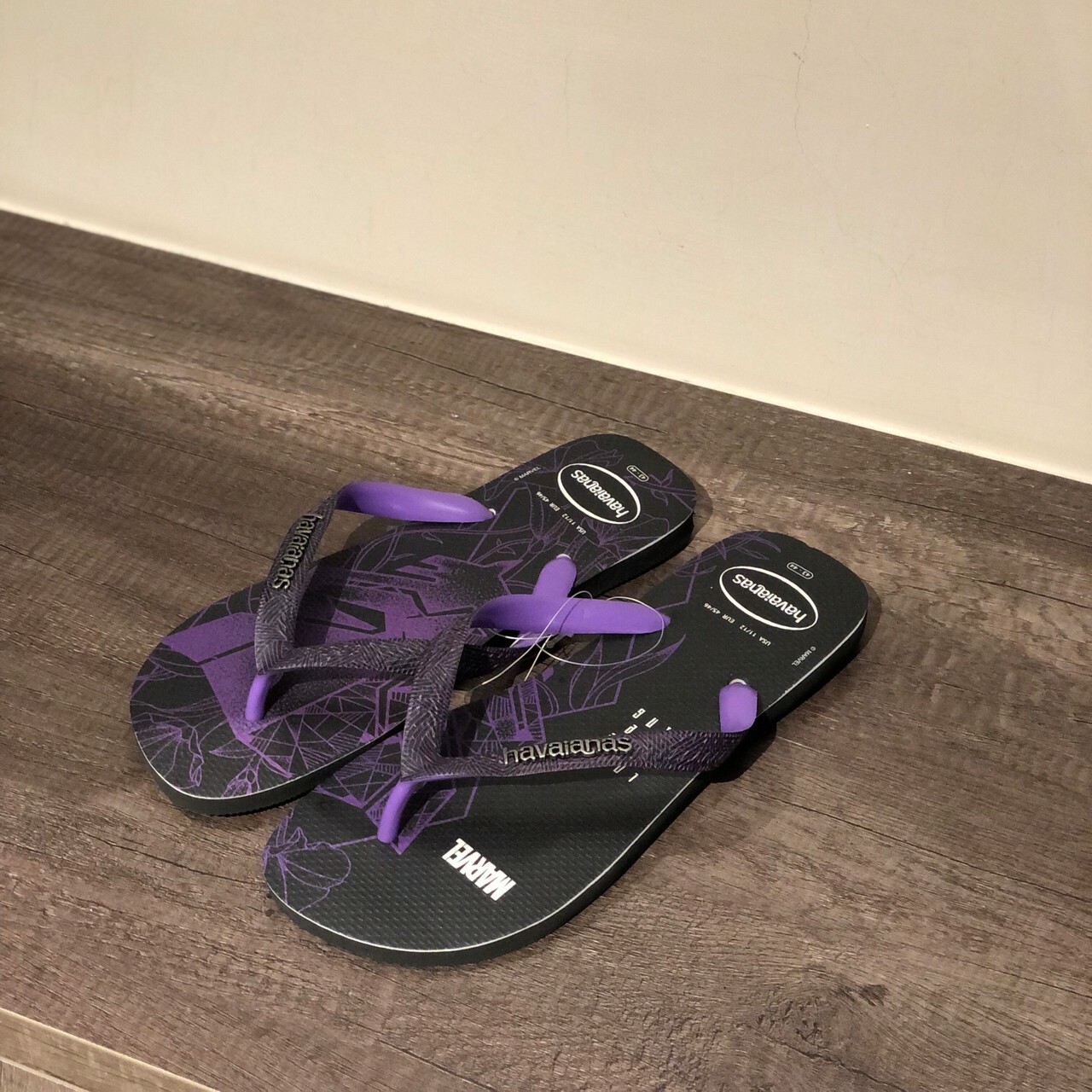 Havaianas 哈瓦仕 Marvel 黑/紫 漫威聯名 黑豹 拖鞋 男款 4147155-0090