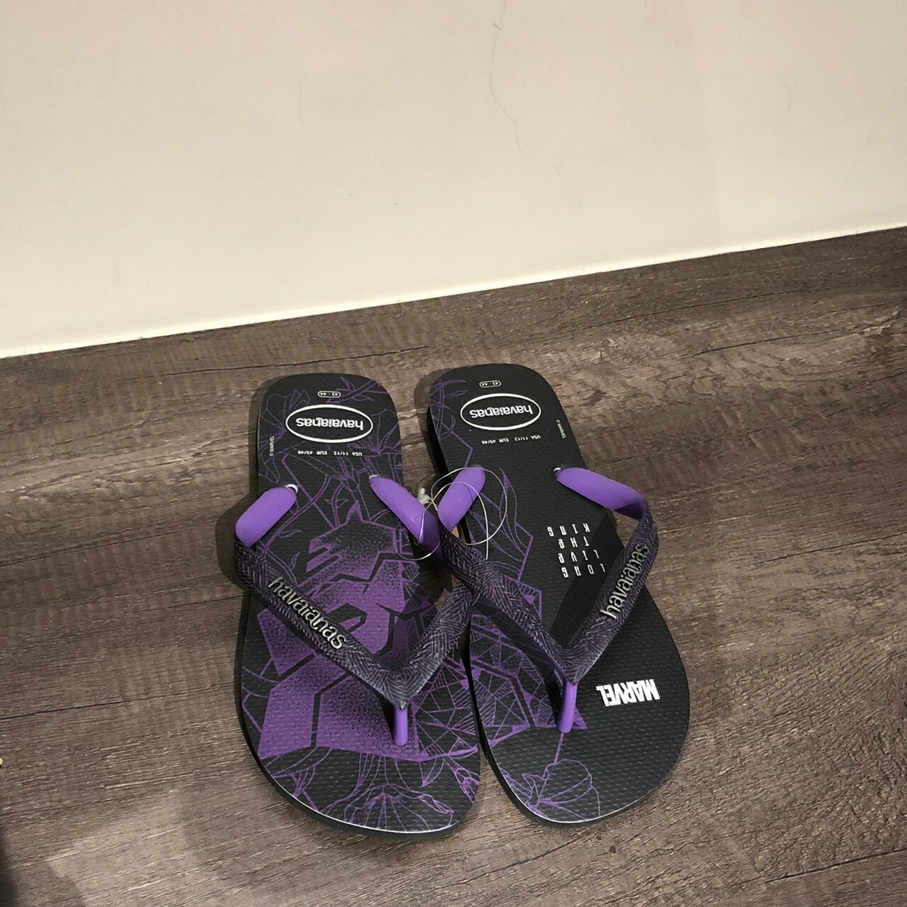 Havaianas 哈瓦仕 Marvel 黑/紫 漫威聯名 黑豹 拖鞋 男款 4147155-0090