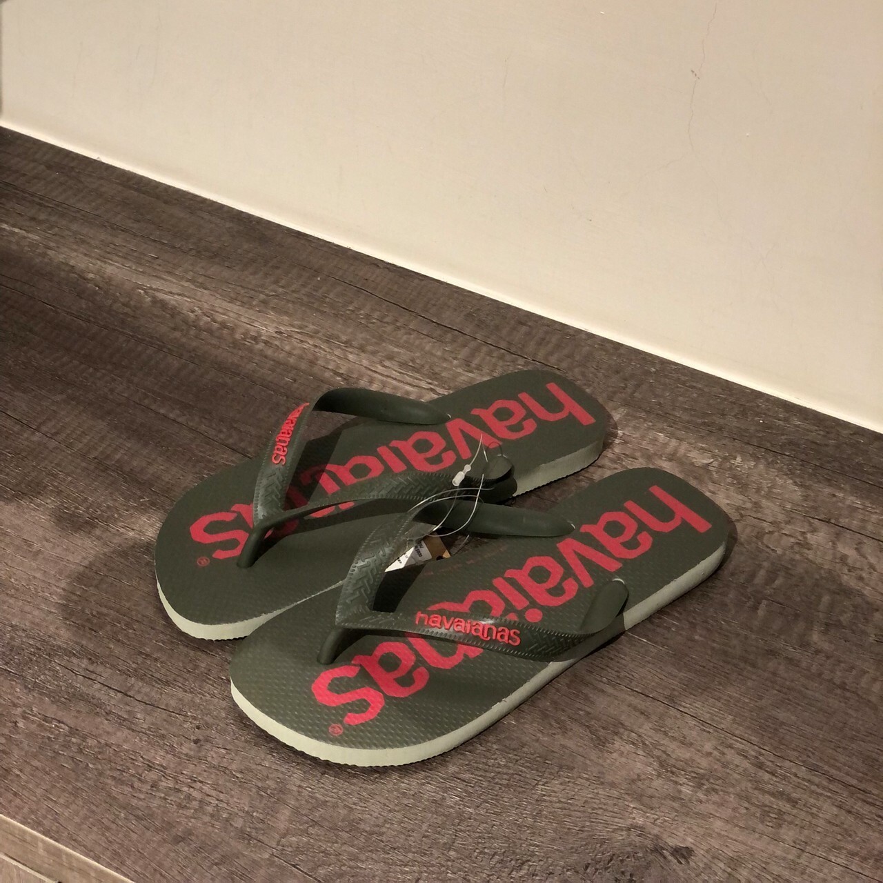 Havaianas 哈瓦仕 拖鞋 男鞋 女鞋 夾腳拖 大LOGO 巴西 綠/紅 4145741-7103