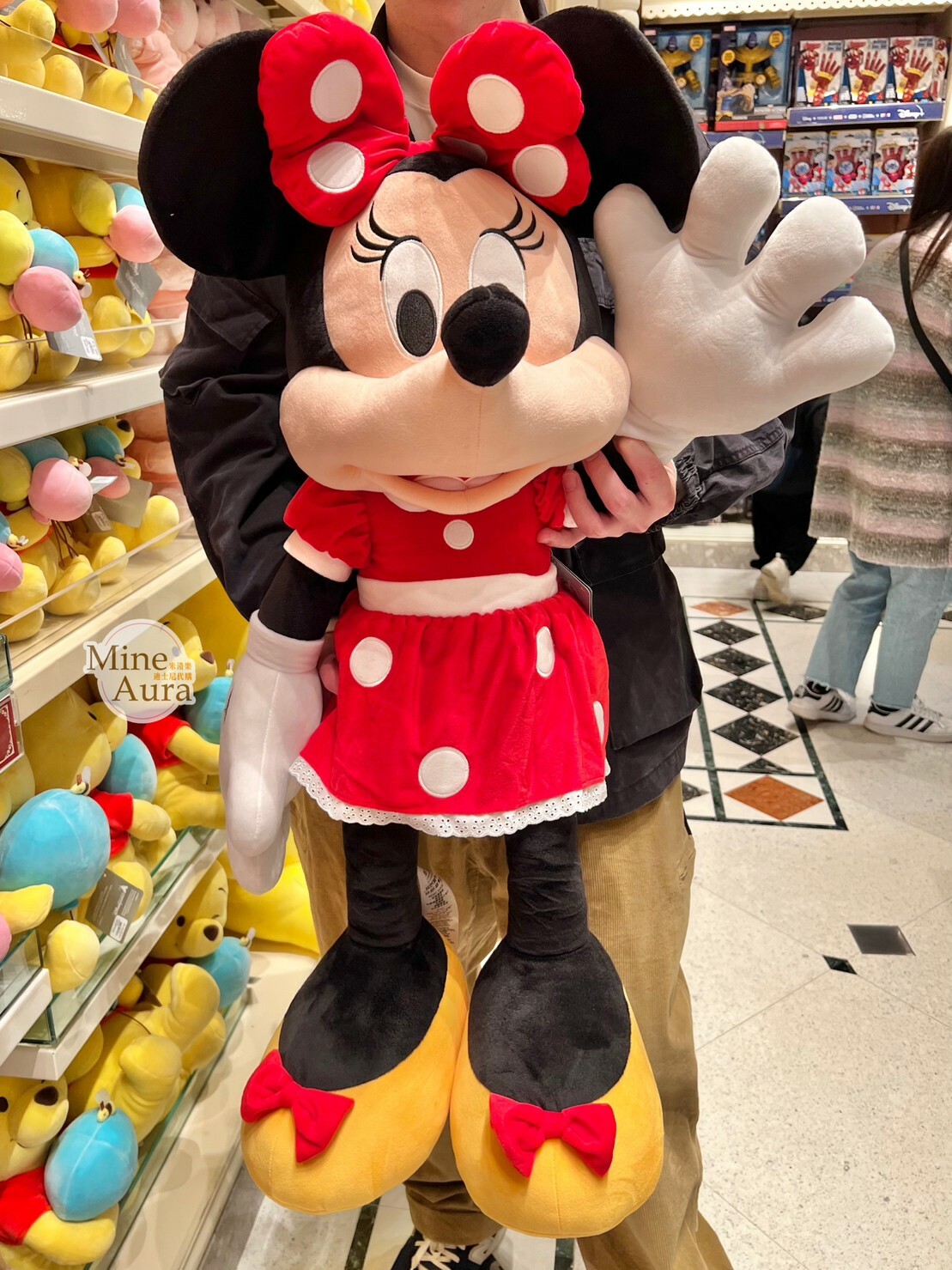 米妮 Minnie 經典 絨毛 L號 娃娃 玩偶 -香港迪士尼樂園