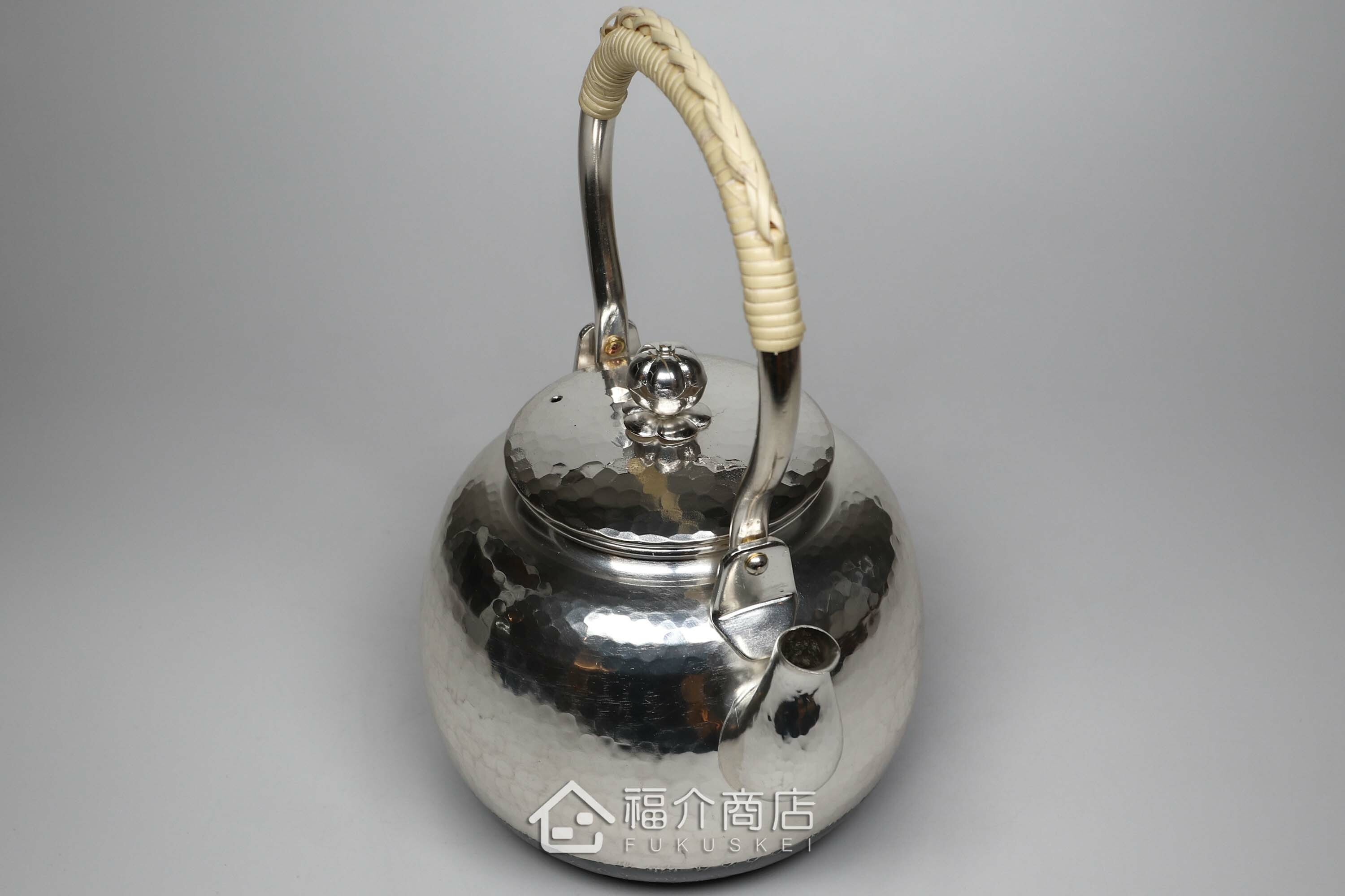 福介商店｜【秀峰堂】銀瓶鎚目湯沸1L