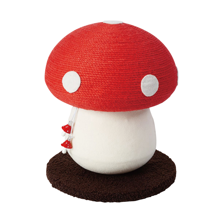 紅色蘑菇型貓抓柱