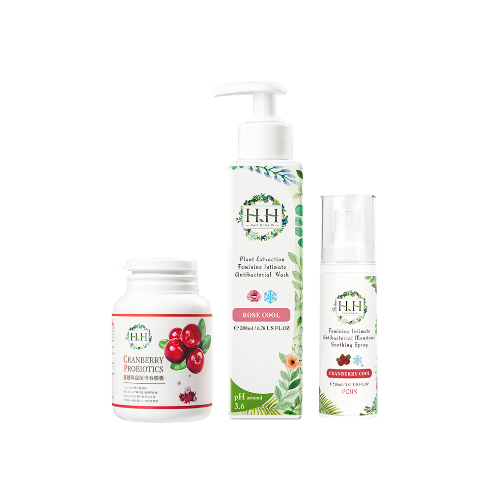 HH Antibacterial Wash + Spray Plus + Cranberry Probiotic