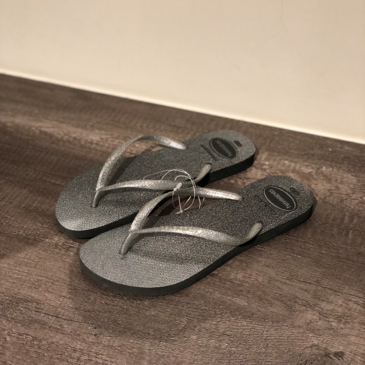 Havaianas 哈瓦仕 拖鞋 女鞋 果凍亮片 灰 4145617-0090