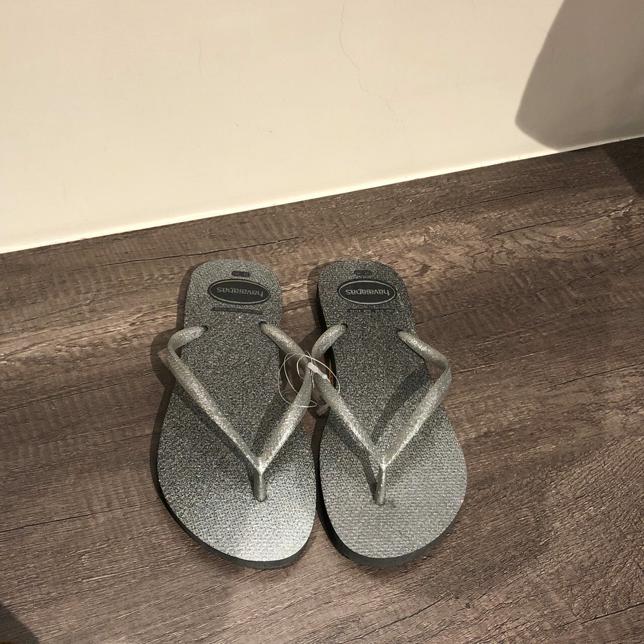 Havaianas 哈瓦仕 拖鞋 女鞋 果凍亮片 灰 4145617-0090