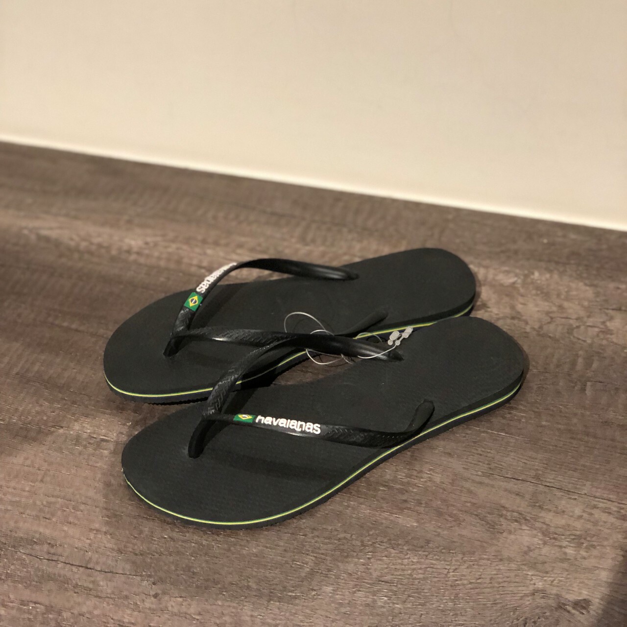 Havaianas 哈瓦仕 黑 國旗 拖鞋 女款 4140713-0090