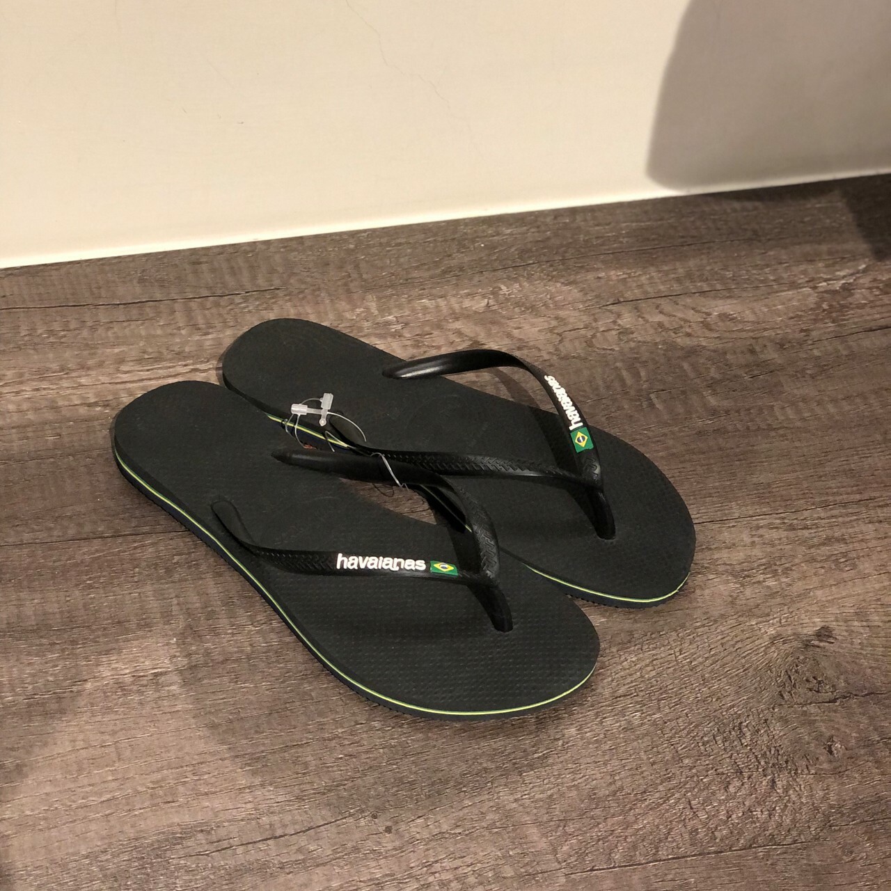 Havaianas 哈瓦仕 黑 國旗 拖鞋 女款 4140713-0090
