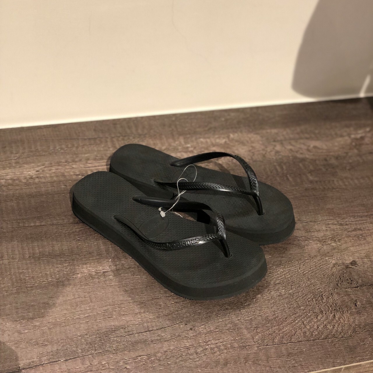 Havaianas 哈瓦仕 拖鞋 夾腳拖 厚底 黑 女款 4144537-0090