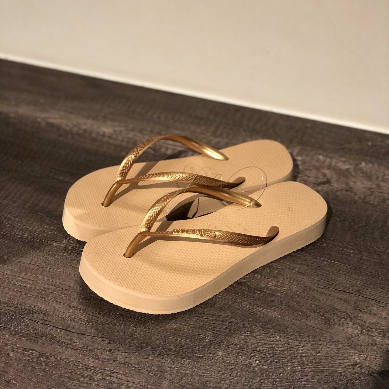 Havaianas 哈瓦仕 拖鞋 夾腳拖 厚底 女鞋 金色 4144537-0570