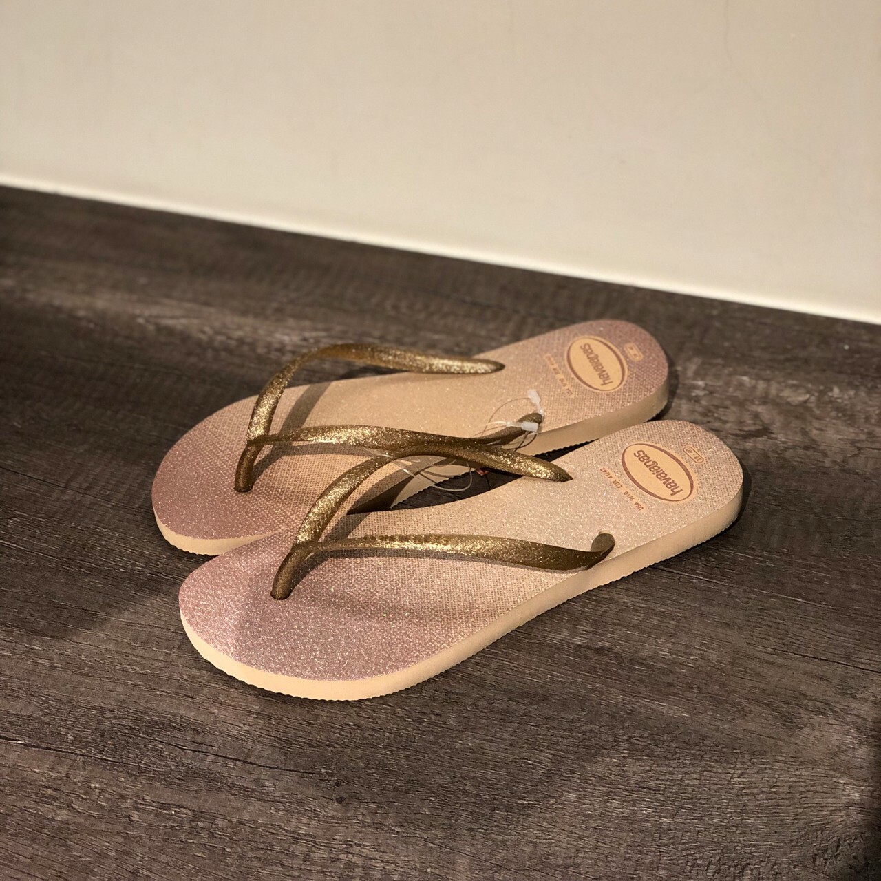 Havaianas 哈瓦仕 拖鞋 夾腳拖 人字拖 果凍亮片 巴西 女鞋 玫瑰金 4145617-0570