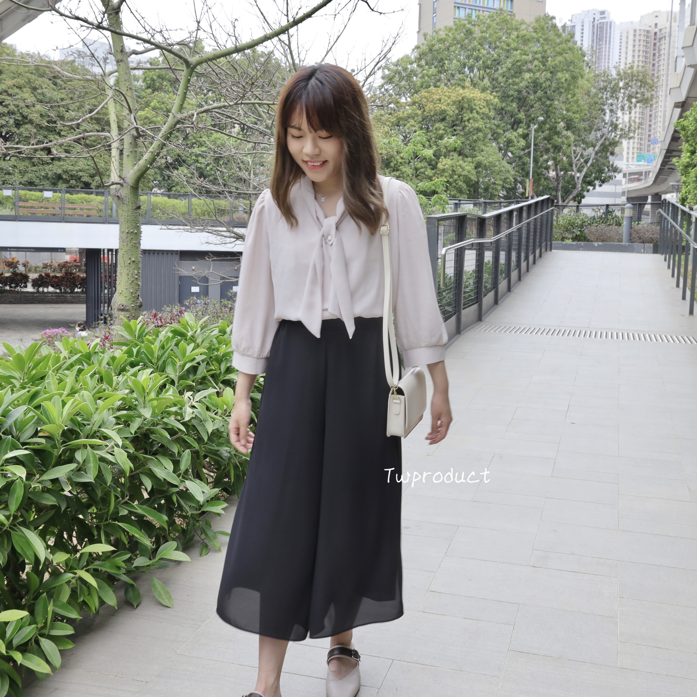 ✨  ||  Skl115  || 闊身橡筋腰雪紡長裙褲