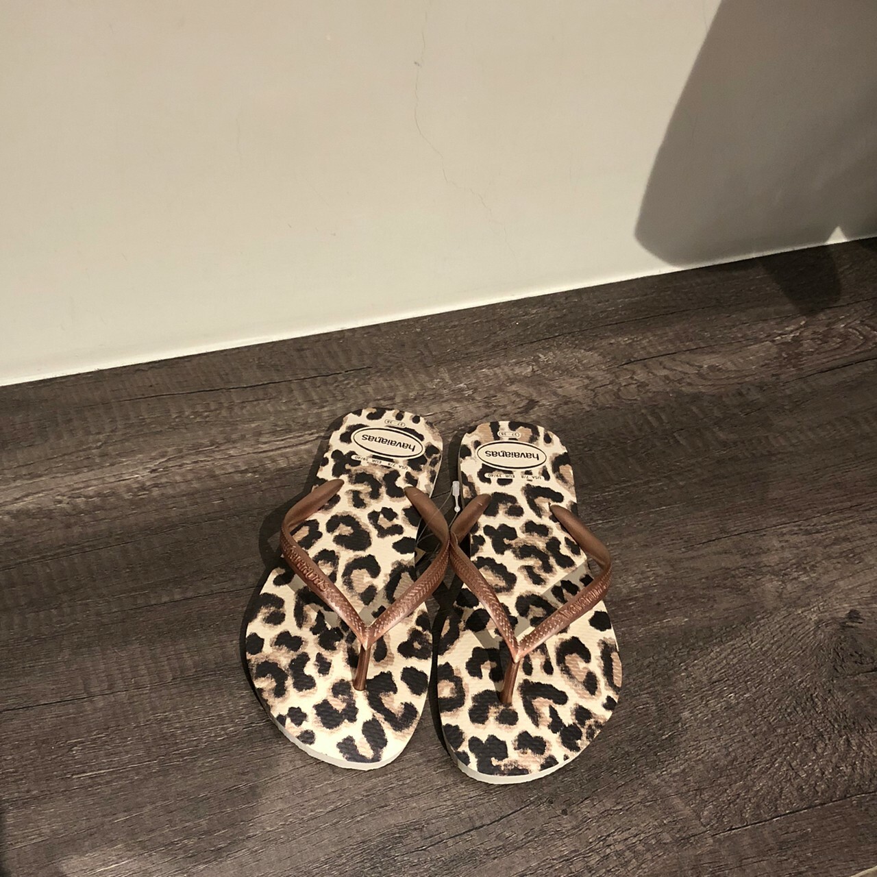 Havaianas 哈瓦仕 拖鞋 女鞋 夾腳拖 動物紋 巴西 Slim Animals 米色 4103352-9919