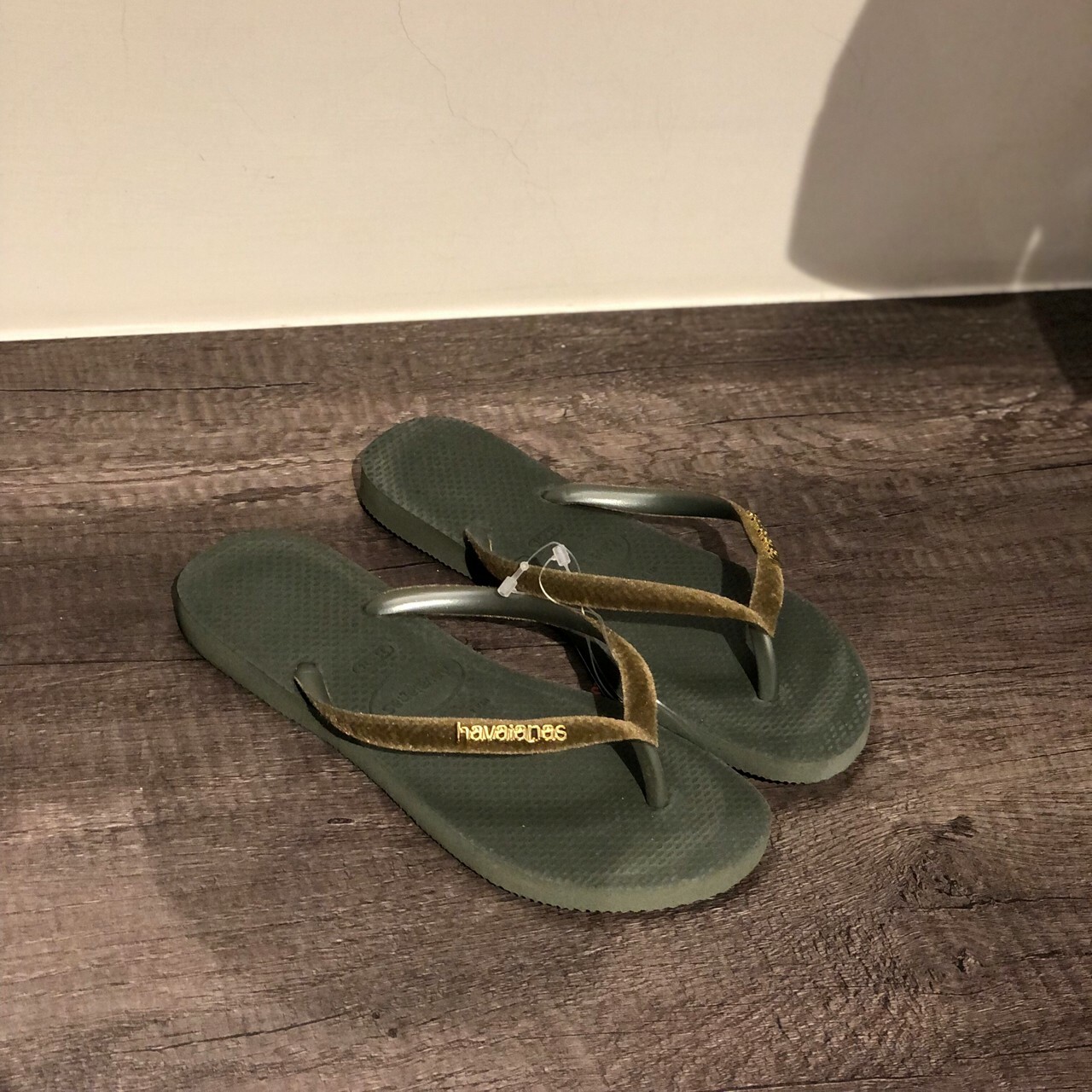 Havaianas 哈瓦仕 拖鞋 夾腳拖 絲絨 巴西 女鞋 綠色 4140265-0869
