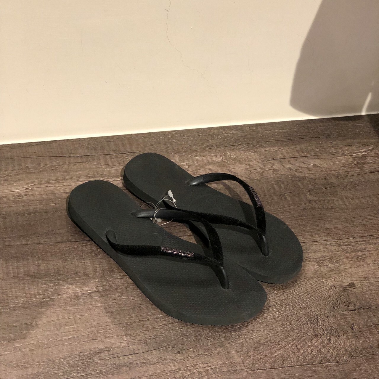 Havaianas 哈瓦仕 拖鞋 夾腳拖 絲絨 女鞋 黑 4140265-2191