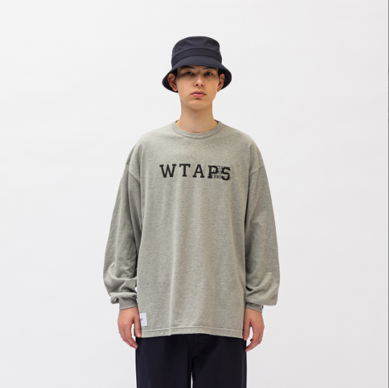 WTAPS DESIGN 01 / LS / COTTON. COLLEGE 長T 灰| FLOMMARKET