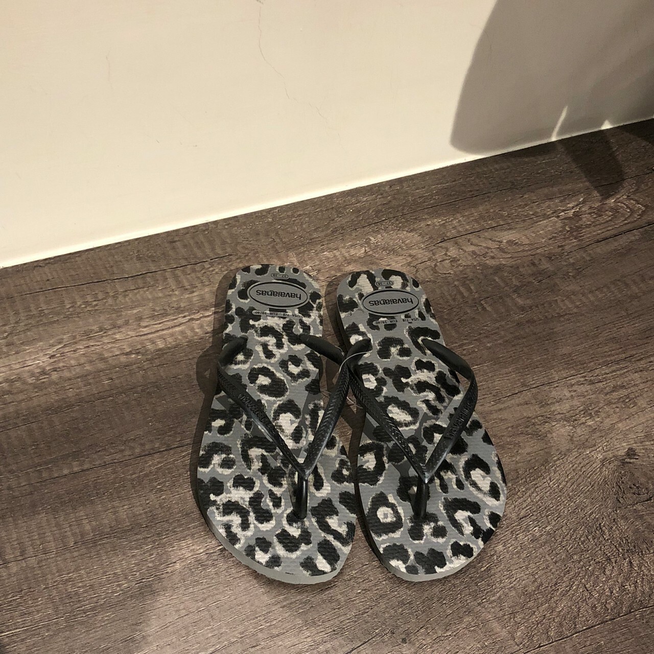 Havaianas哈瓦仕 拖鞋 夾腳拖 動物紋 巴西 女鞋 灰色 4103352-8732