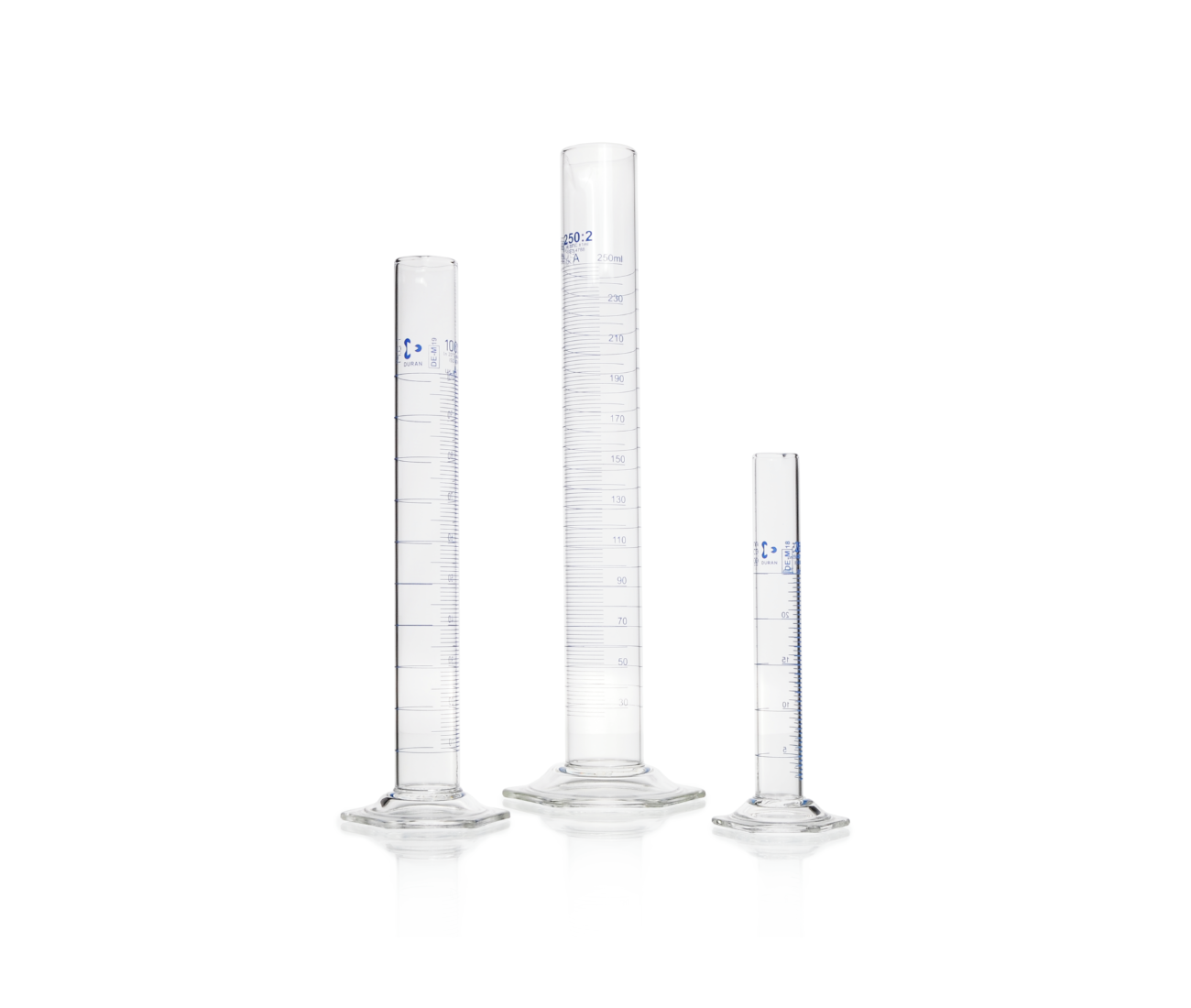 DURAN Measuring Cylinder with Hexagonal Base Class A