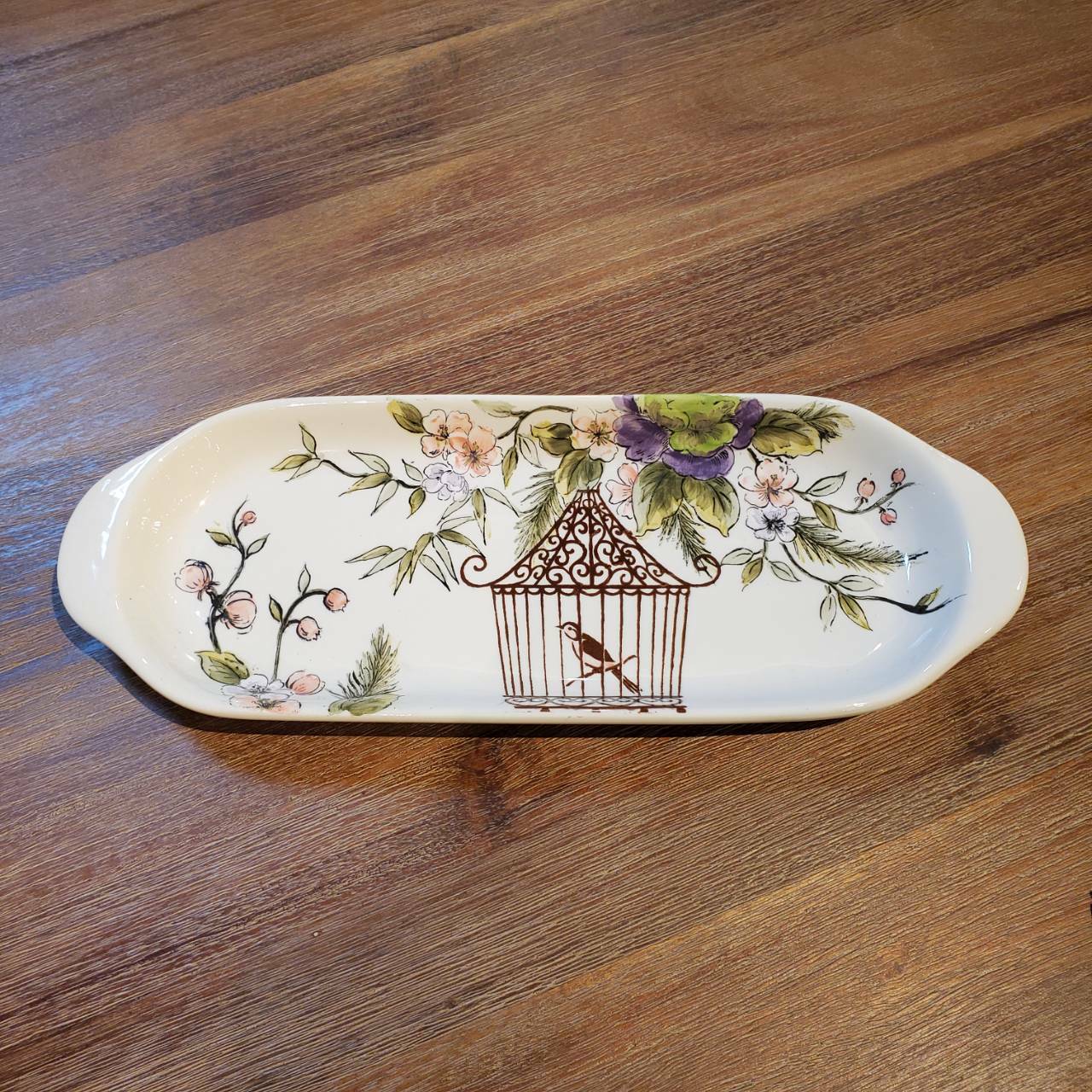 12"長方醬汁盤[MJ紫花]