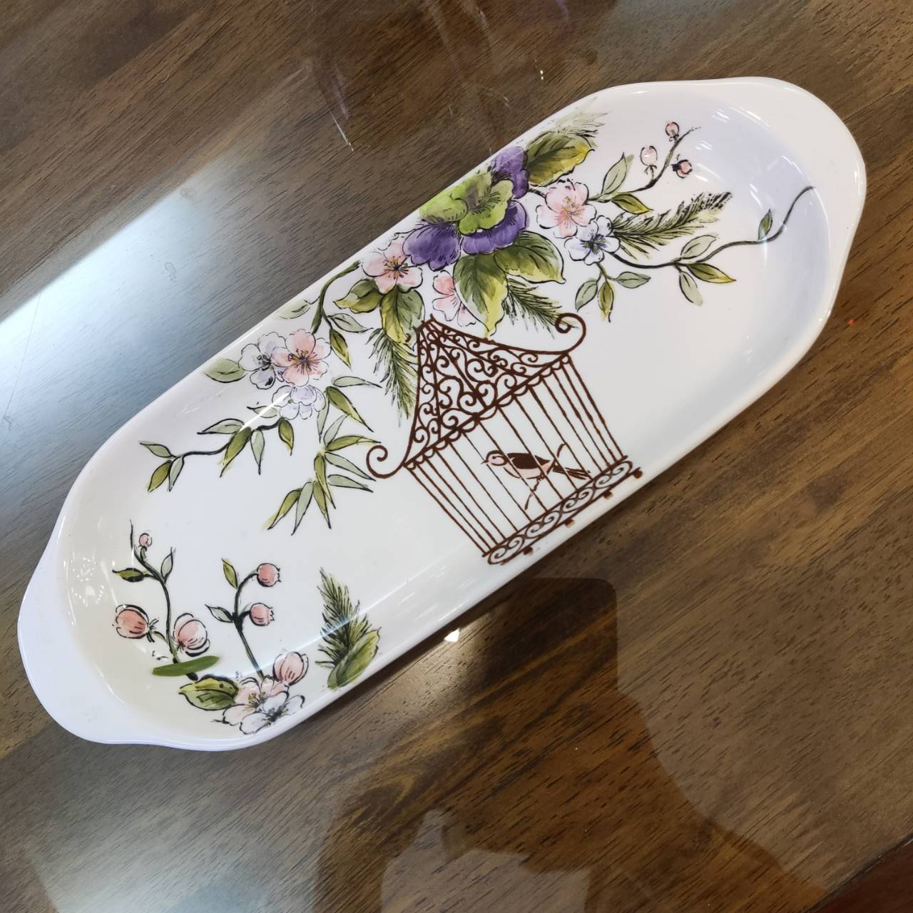 12"長方醬汁盤[MJ紫花]