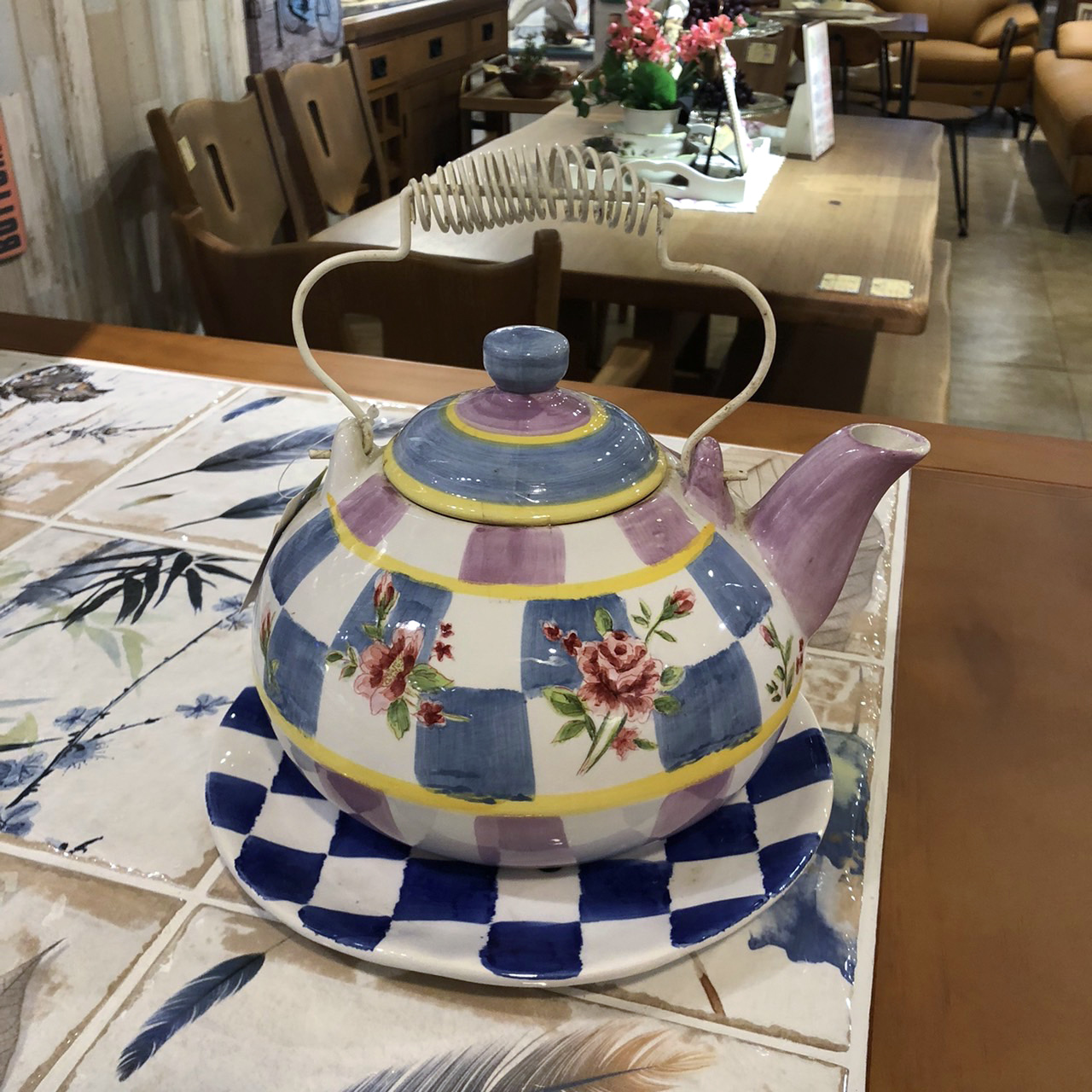 茶壺盤組[MJ格子]