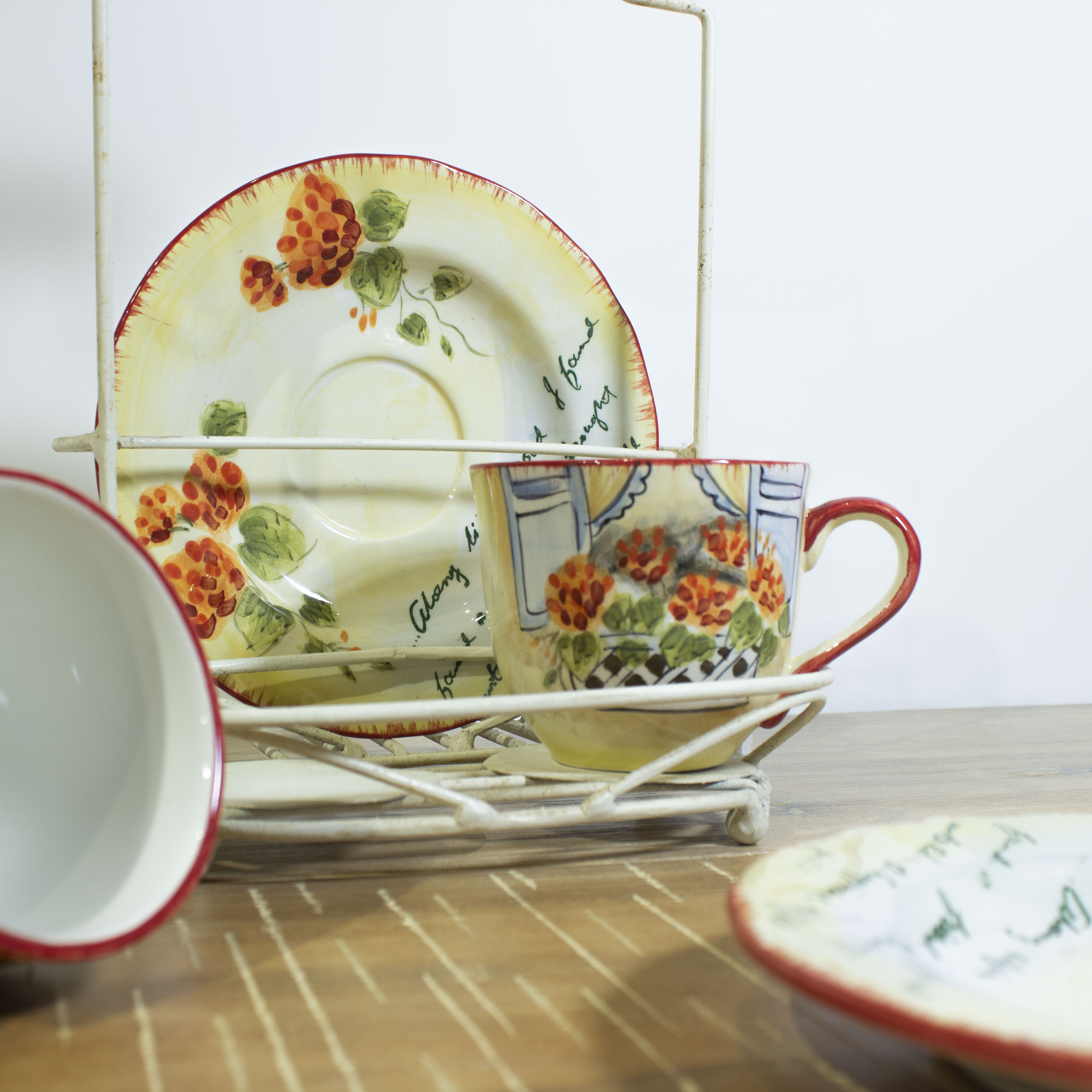 咖啡杯盤組[MJ手彩天竺葵]