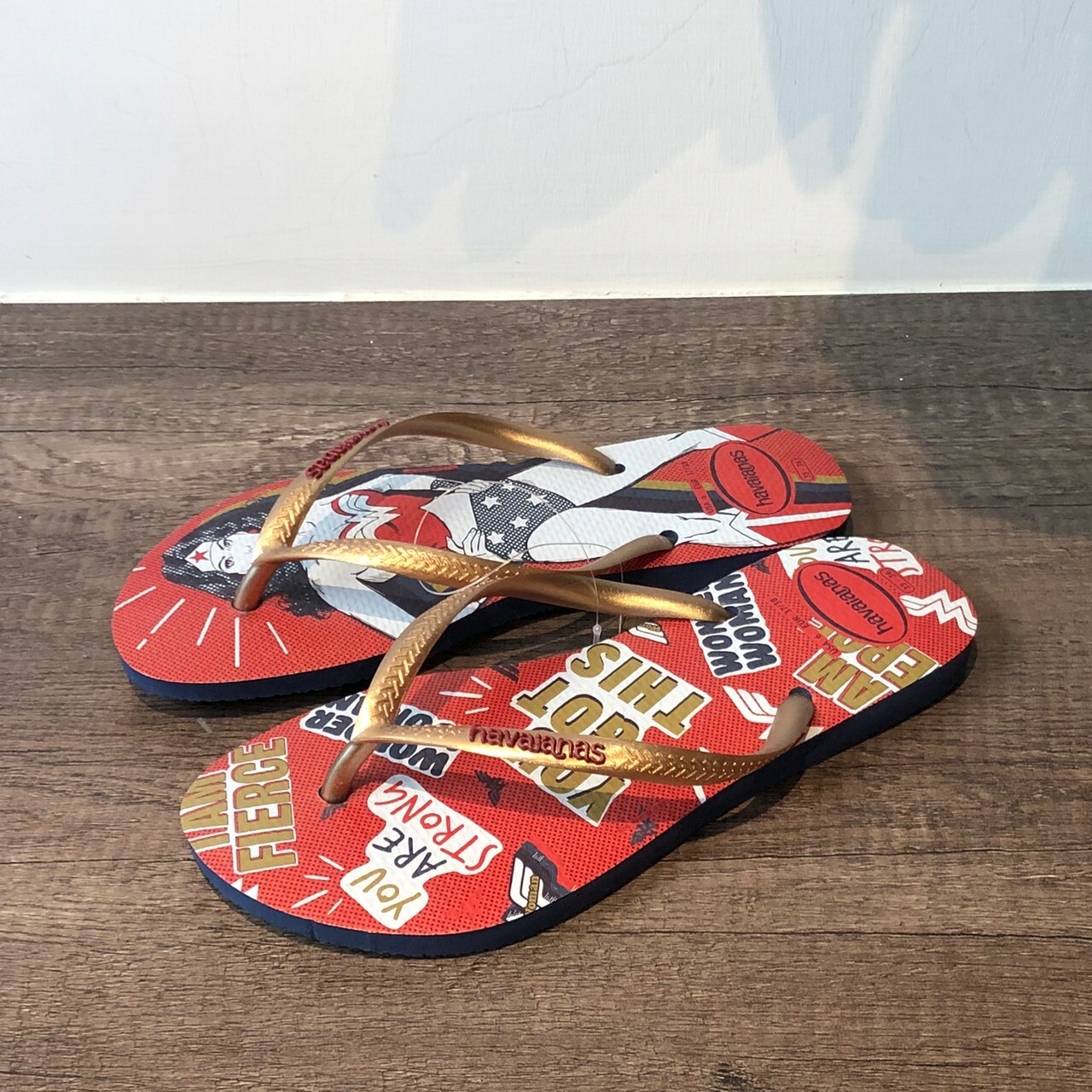 Havaianas 哈瓦仕 拖鞋 夾腳拖 神力女超人 巴西 女鞋 紅/海軍藍 4136242-0555