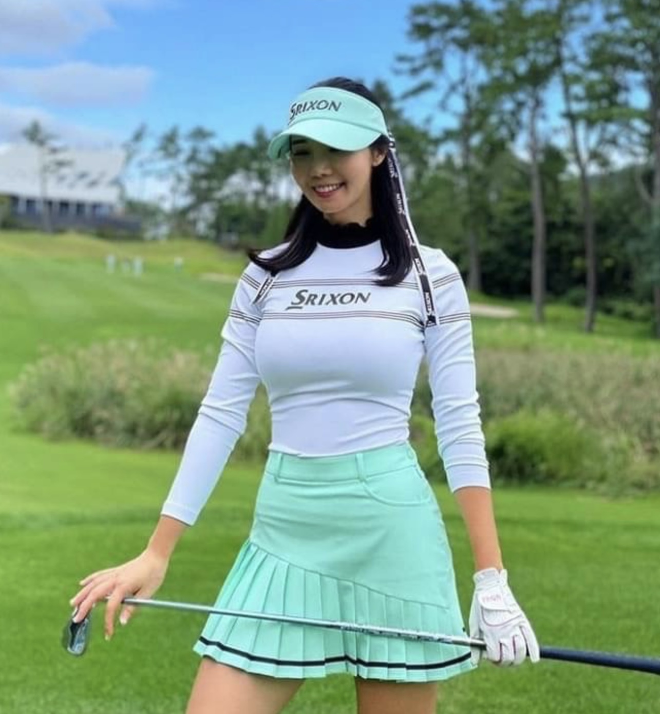 女【現貨】絕版品6折起/韓版高爾夫球裝 Srixon /韓流高爾夫春秋款  荷葉邊領長衫 /韓國網紅熱銷款 #ＭＷ111194 #ＭＷ111196